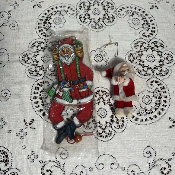 Vintage 1980’s Santa ornaments - Picture 1 of 9
